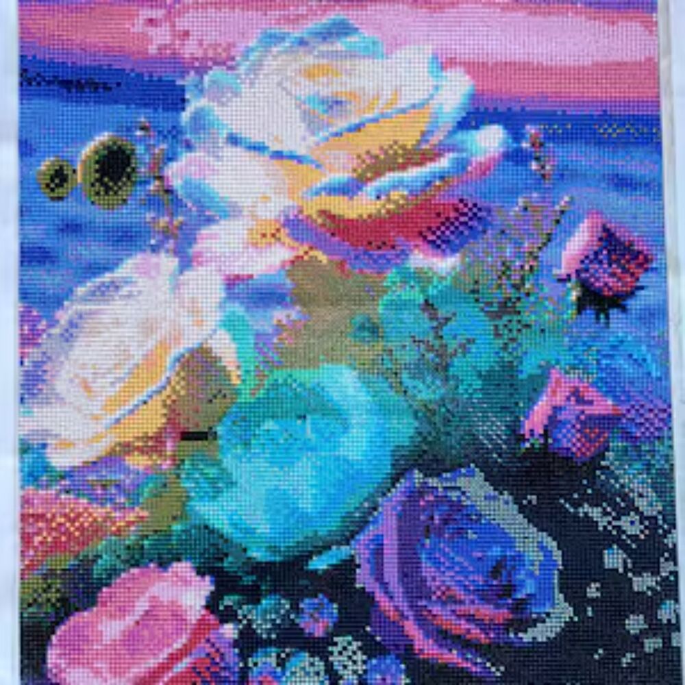 5D DIY Diamond Painting Multicolor Rose Roses B6458